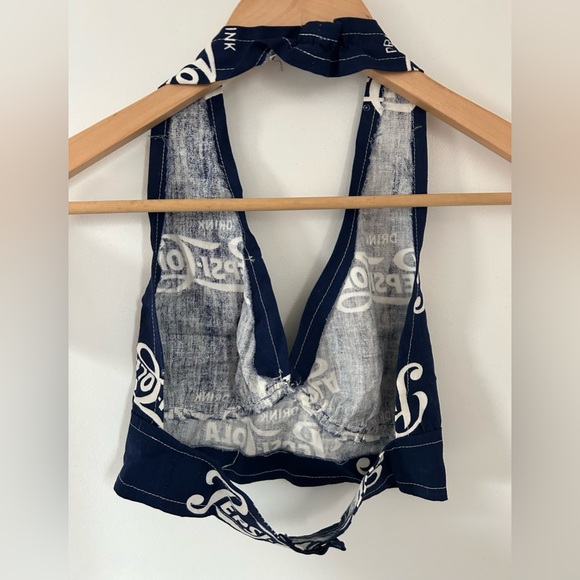 Vintage Pepsi print crop bralette top - Picture 2 of 3